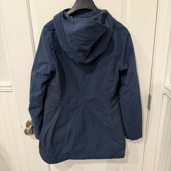 KUHL  Kopenhagen Insulated Trench Coat - Women's L Navy worn 1x - Picture 10 of 11